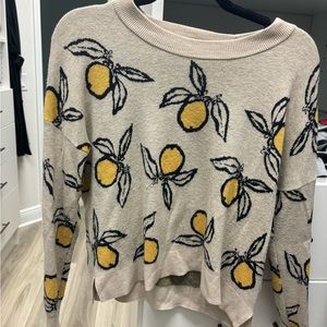 Madewell Tangerine Sketch Sweater - Size XS